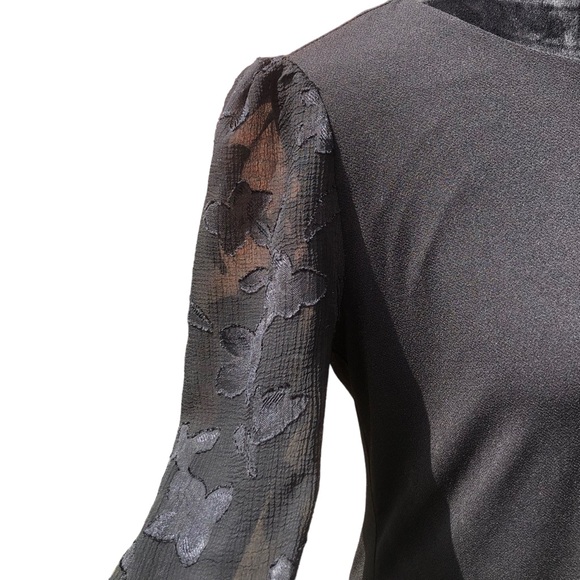 CeCe Mixed Media Little Black Dress size Small - Picture 10 of 14